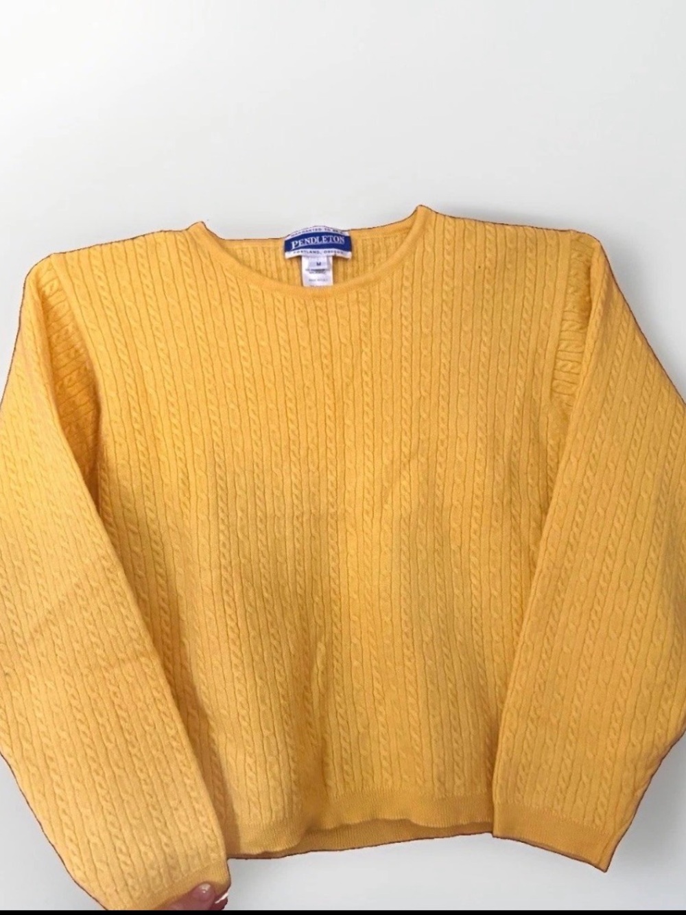 Pendleton women’s Yellow Cable Knit Sweater
